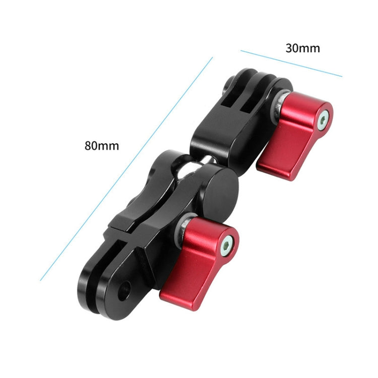 محول تثبيت قابل للتعديل من سبائك الألومنيوم يدور 360 درجة لكاميرات GoPro HERO9 Black / HERO8 Black / 7 / 6 / 5 / 5 Session / 4 Session / 4 / 3+ / 3 / 2 / 1، DJI Osmo Action، Xiaoyi وكاميرات الحركة الأخرى، أحمر، أزرق، أسود