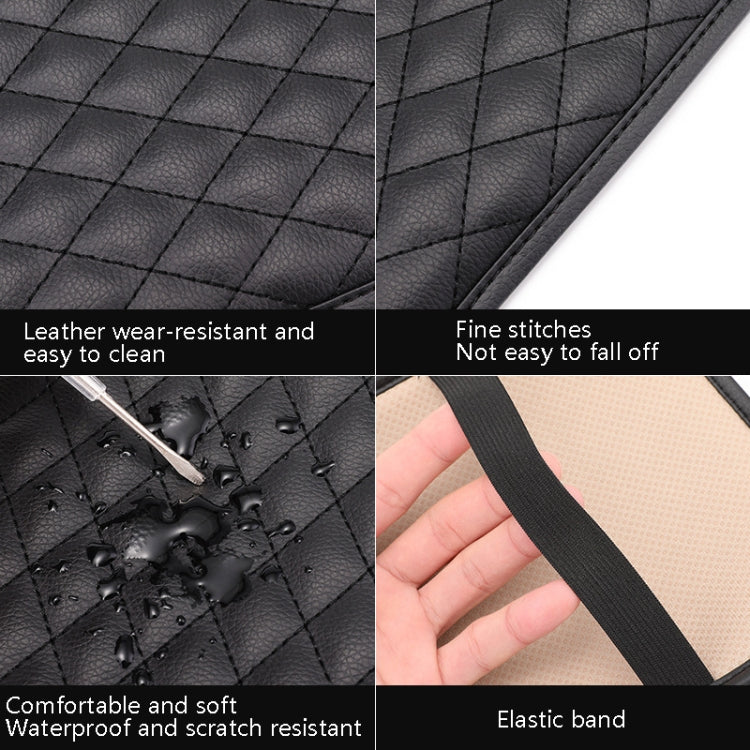 Leather Car Universal Central Armrests Pad Anti-Slip Armrest Box Mat, Universal