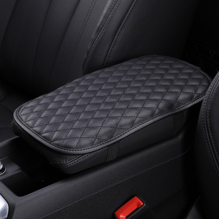 Leather Car Universal Central Armrests Pad Anti-Slip Armrest Box Mat, Universal