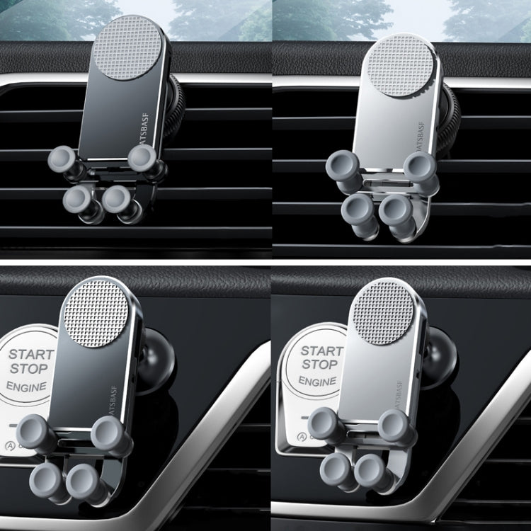 Oatsbasf Car Gravity Metal Bracket Scalable and Stable Mobile Phone Bracket Folding Screen Mobile Phone Exclusive Car Bracket, Folding Screen Paste Black, Folding Screen Outlet Black, Folding Screen Outlet Silver