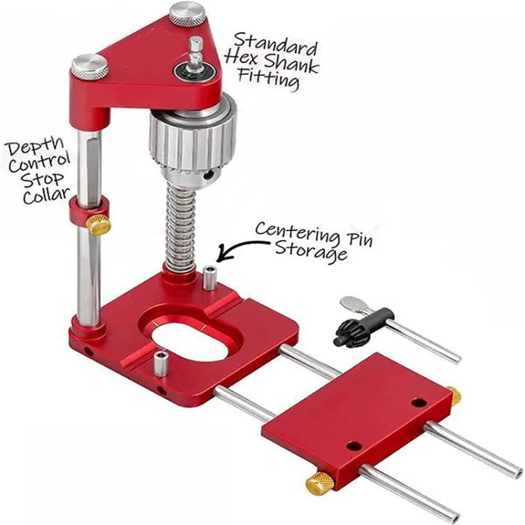 Accurate Positioning Belt Drilling Wood Drill Woodworking Locator Accessories Tool,Style:, Plastic (Red), Plastic (Black)