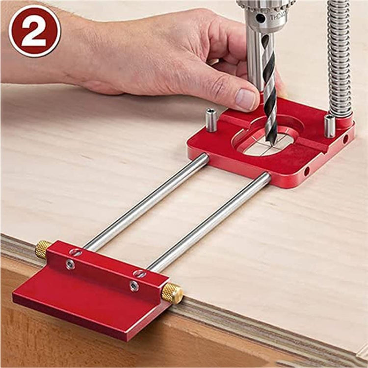 Accurate Positioning Belt Drilling Wood Drill Woodworking Locator Accessories Tool,Style:, Plastic (Red), Plastic (Black)