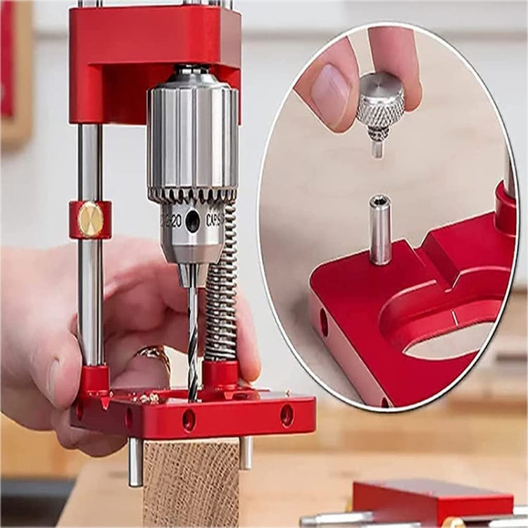 Accurate Positioning Belt Drilling Wood Drill Woodworking Locator Accessories Tool,Style:, Plastic (Red), Plastic (Black)