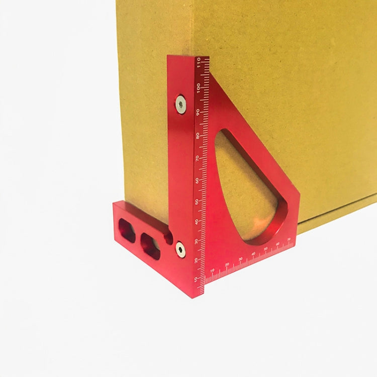 Woodworking Tools Aluminum Alloy 90 Degree Square Multi-Function Scribing Ruler Triangle Ruler, 90 Degree Square Ruler