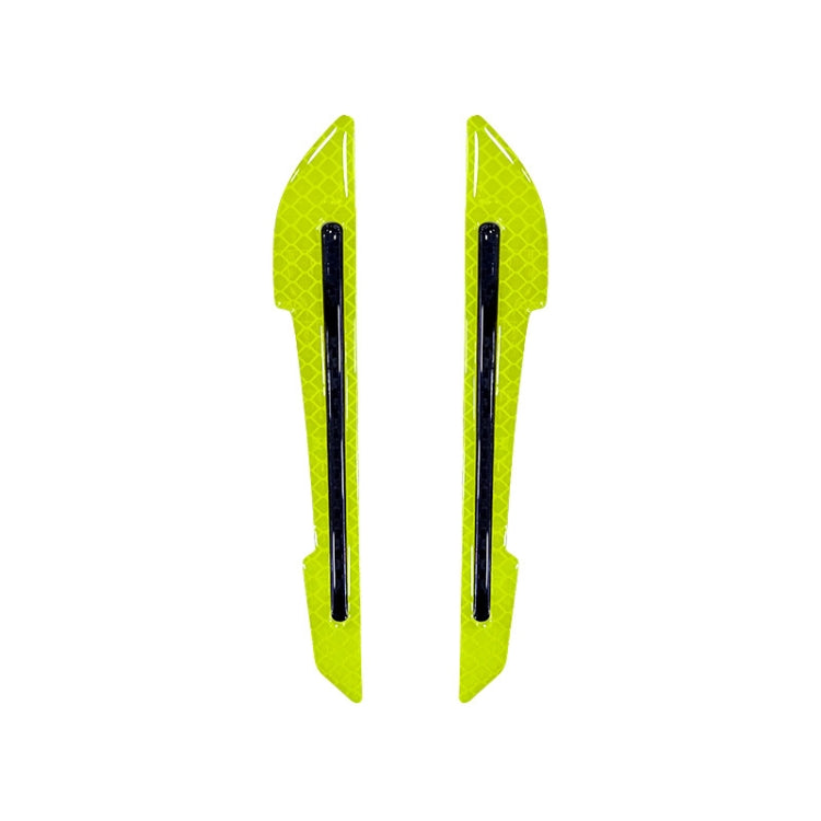 4 Sets Car Reflective Sticker Door Border Anti-Collision Strip Leaf Board Personality Rear View Mirror Warning Sticker, Red, Yellow, White, Green, Blue