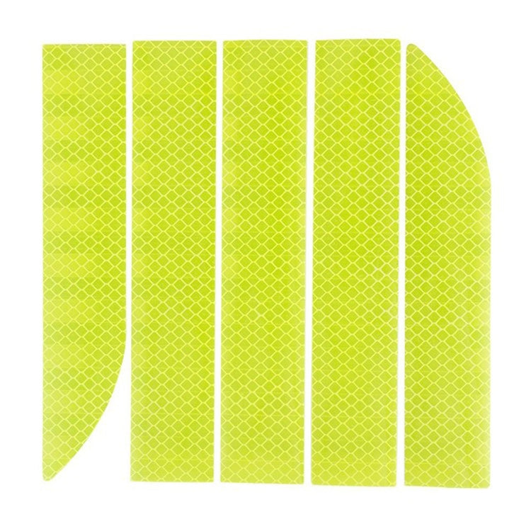 5 Sets Car Trunk Reflective Decorative Strip Anti-Scratch Car Tail Warning Decorative Stickers, Fluorescent Yellow, Red, Blue, Yellow, White