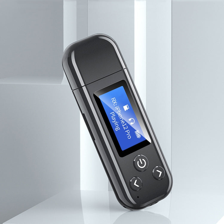 K15Pro مع شاشة LCD، محول بلوتوث، جهاز استقبال صوت، جهاز إرسال، 3.5 مم AUX، سيارة، حر اليدين، K15Pro