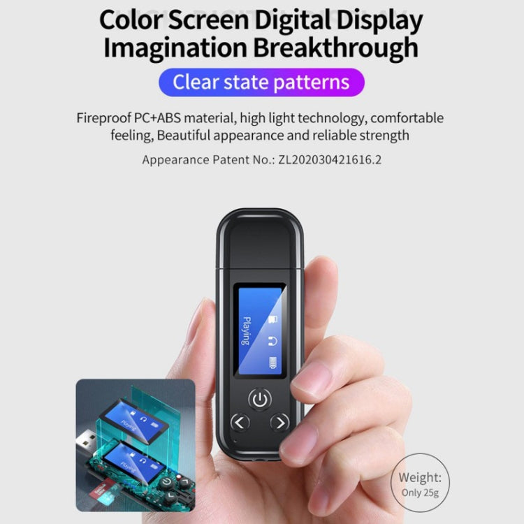 K15Pro مع شاشة LCD، محول بلوتوث، جهاز استقبال صوت، جهاز إرسال، 3.5 مم AUX، سيارة، حر اليدين، K15Pro