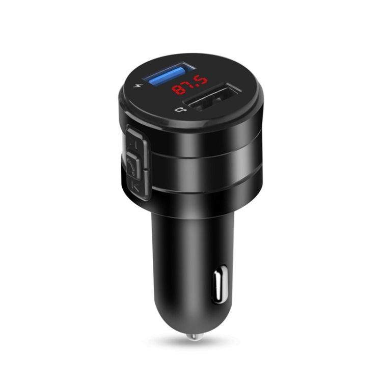 Car Bluetooth Handsfree Car FM Transmitter Music Player Car Charger, X20 Black