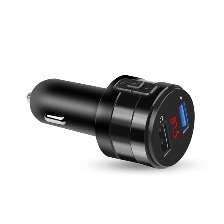 Car Bluetooth Handsfree Car FM Transmitter Music Player Car Charger, X20 Black