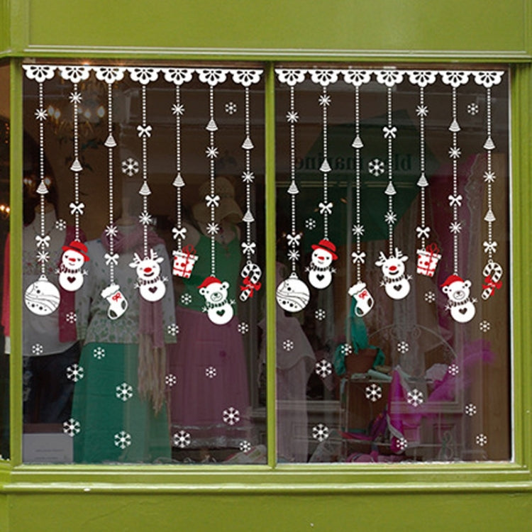1 Set Christmas Snowman Ornaments Glass Door Window Electrostatic Sticker, Snowman Sticker