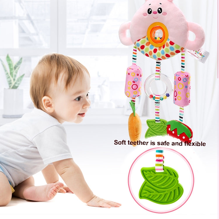 Stroller Toy 0-1 Year Old Bed Hanging Turn Bead Doll Baby Bed Bell Plush Rattle, H168190-3A Bear, H168190-3B Rabbit