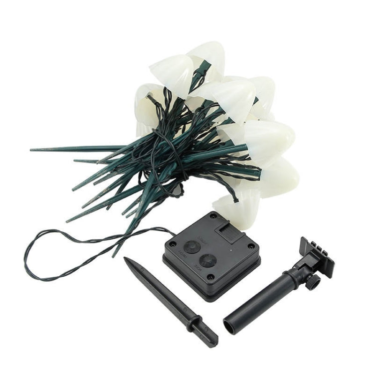Solar Mushroom Lawn Light Outdoor Waterproof Garden Villa Landscape Decorative String Lights, 3.8m 10 LEDs, 5m 20 LEDs, 6.5m 30 LEDs