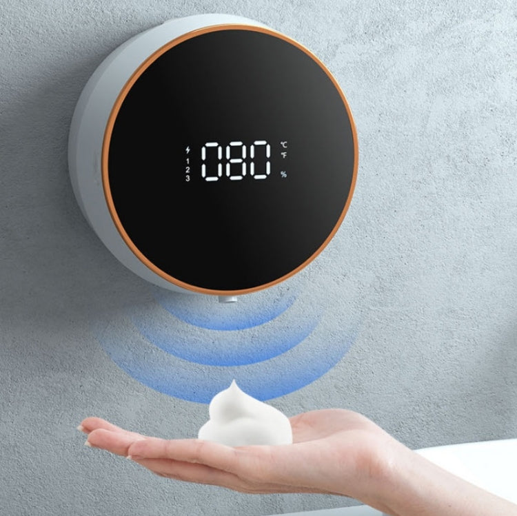 W1 Wall-Mounted Smart Infrared Sensor USB Charging Foam Soap Dispenser, White, Black