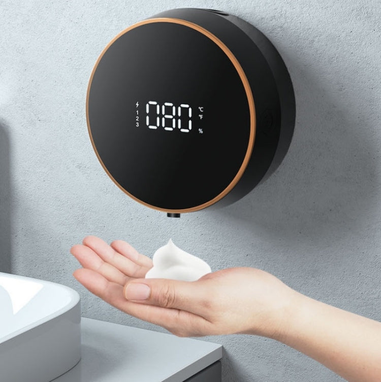 W1 Wall-Mounted Smart Infrared Sensor USB Charging Foam Soap Dispenser, White, Black