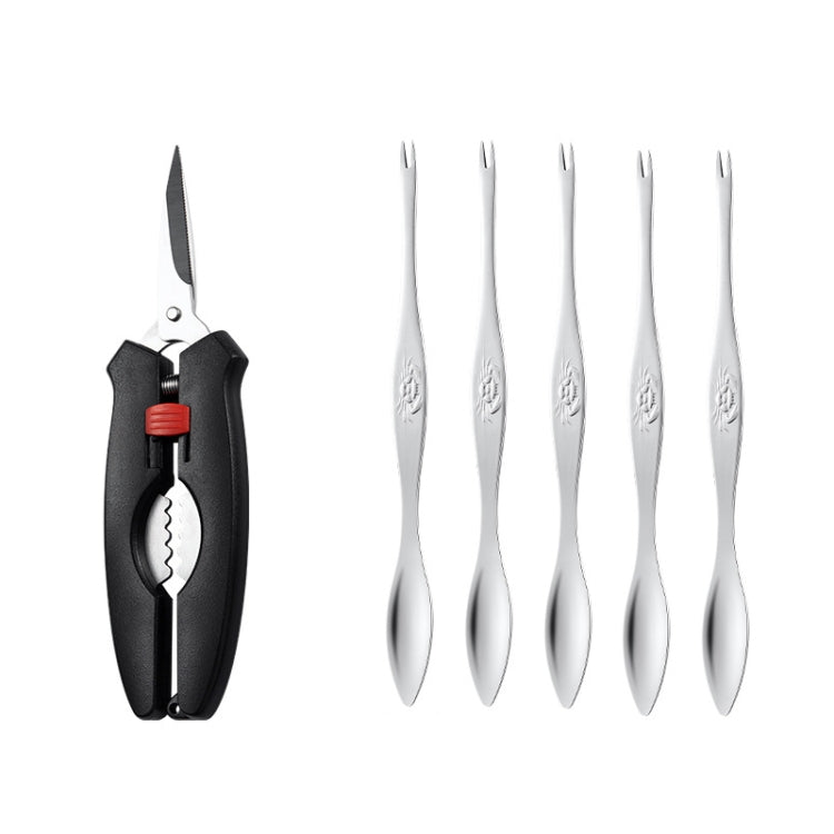 Crab Tool 304 Stainless Steel Crab Fork Crab Scissors Crab Needle,Style:, 2 Fork 1 Knife, 4 Fork 1 Knife, 5 Fork 1 Knife, 2 Fork 1 Knife 1 Box, 4 Fork 1 Knife 1 Box, 5 Fork 1 Knife 1 Box