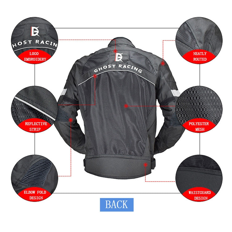 GHOST RACING GR-Y05 Motorcycle Cycling Cloth Men Knight Racing Jacket Keep Warm Anti-Fall Locomotive Off-Road Suit, M, L, XL, XXL, XXXL