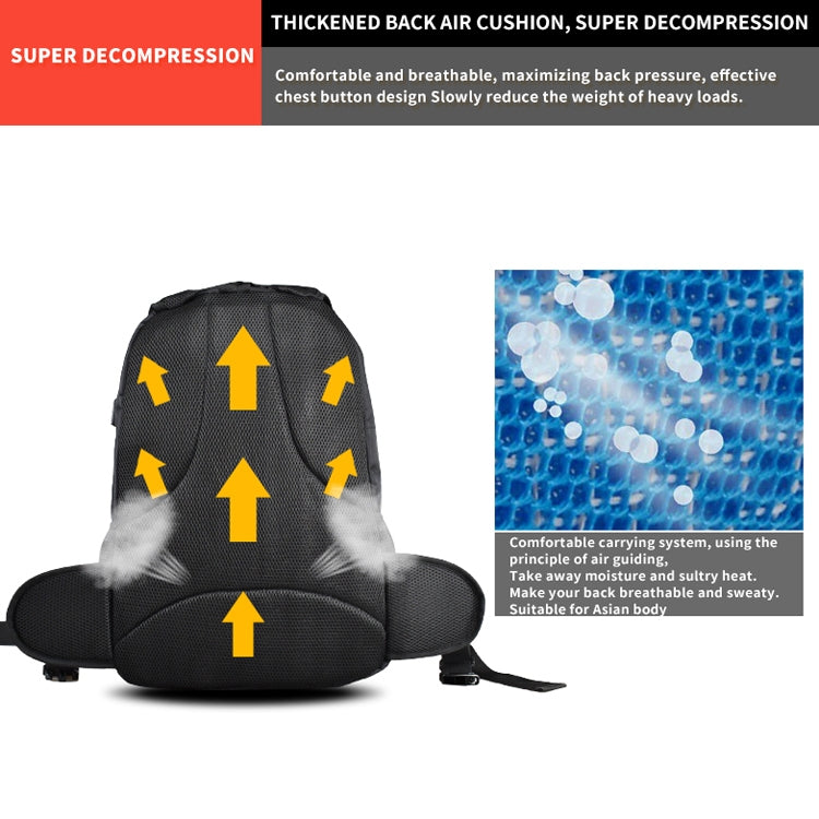 GHOST RACING GR-BB02 Men Motorcycle Riding Backpack Helmet Hard Shell Backpack Locomotive Travel Computer Bag, GR-BB02