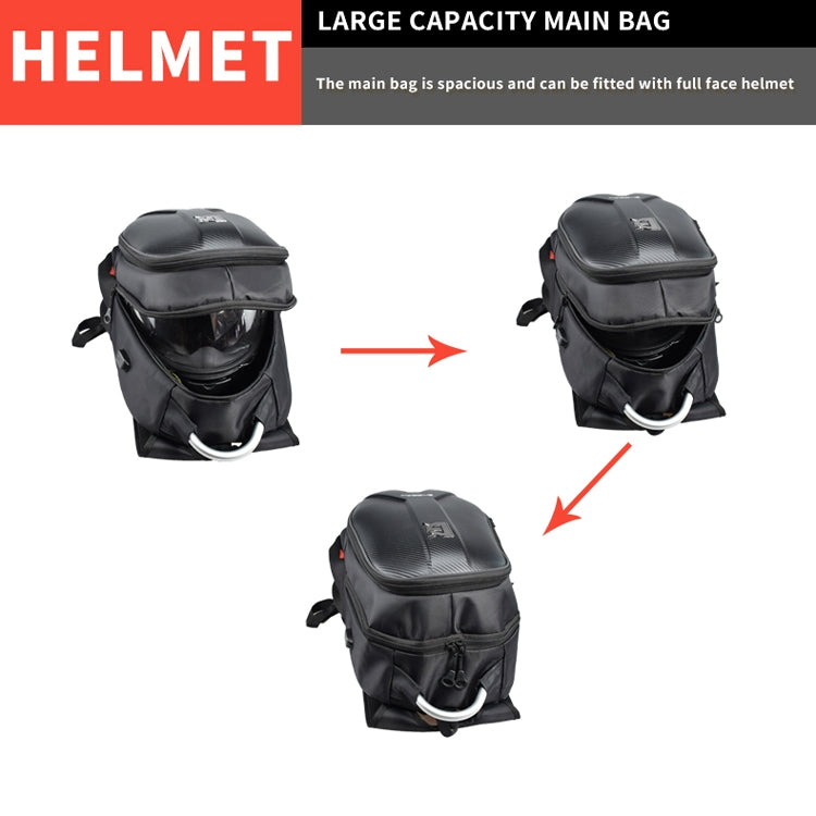 GHOST RACING GR-BB02 Men Motorcycle Riding Backpack Helmet Hard Shell Backpack Locomotive Travel Computer Bag, GR-BB02
