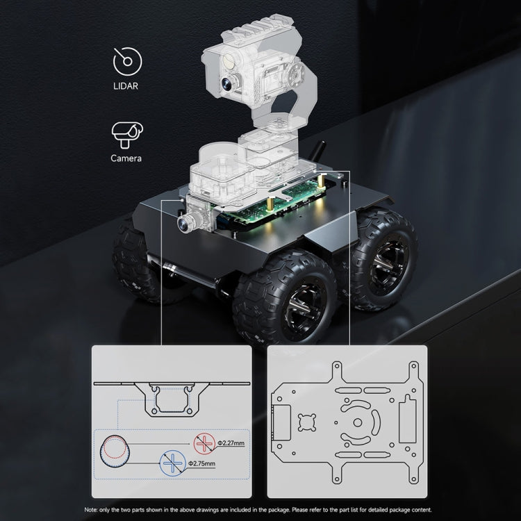 Waveshare WAVE ROVER Flexible Expandable 4WD Mobile Robot Chassis, Onboard ESP32 Module