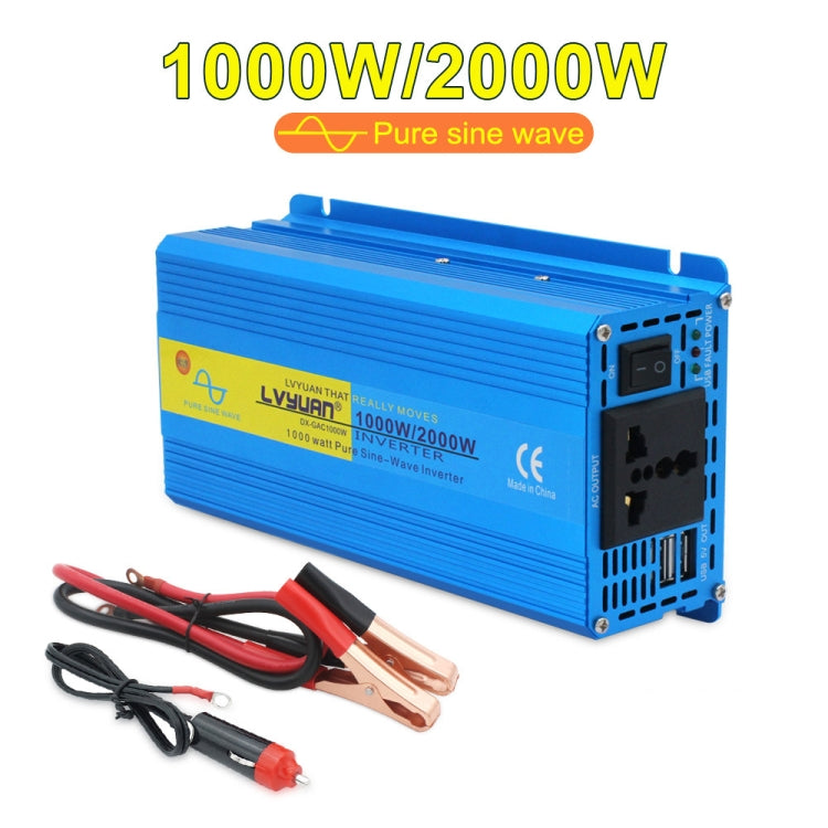 LVYUAN 2000W Car Home Pure Sine Wave Solar Inverter, 12V To 220V, 24V To 220V, 48V To 220V, 60V To 220V, 72V To 220V, 12V To 220V EU Plug, 12V To 220V AU Plug