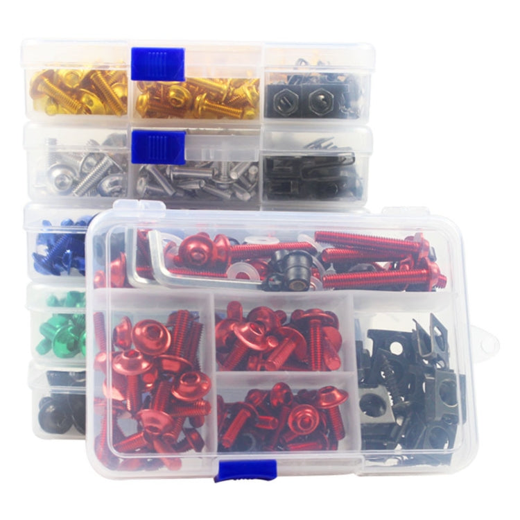 177 PCS/ Box Motorcycle Modification Accessories Windshield Cover Set Screw, Black, Red, Gold, Blue, Silver, Green