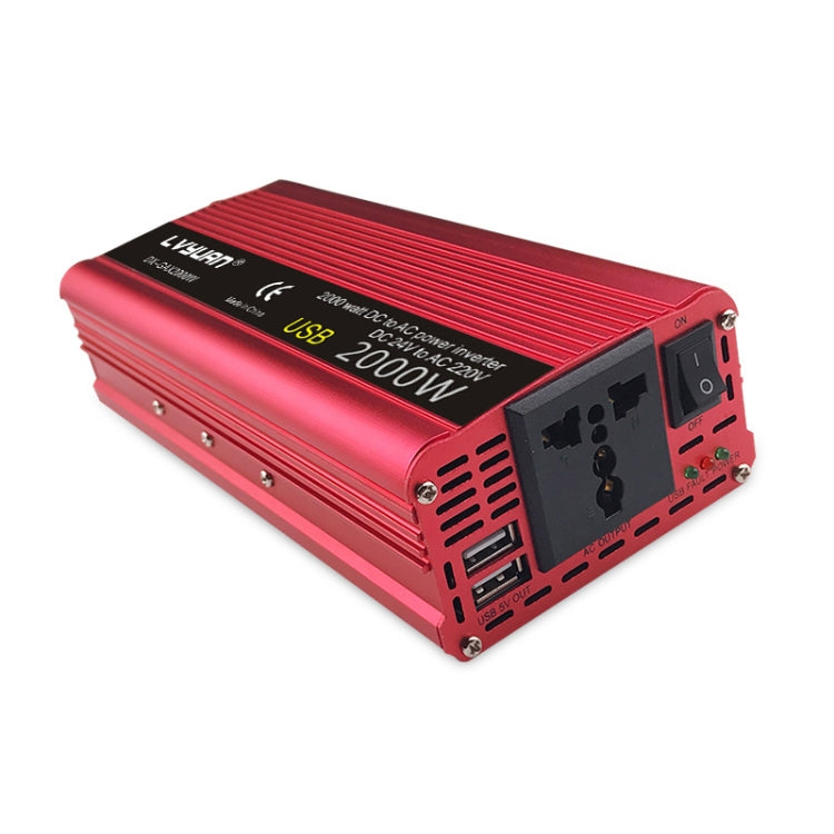 LVYUAN Car Inverter Dual USB Power Converter, 12V to 220V 1500W, 24V to 220V 1500W, 12V to 220V 1500W UK Plug, 12V to 220V 1500W AU Plug, 12V to 110V 1500W US Plug, 12V to 220V 2000W, 24V to 220V 2000W, 12V to 220V 2000W UK Plug, 12V to 220V 2000W AU P...