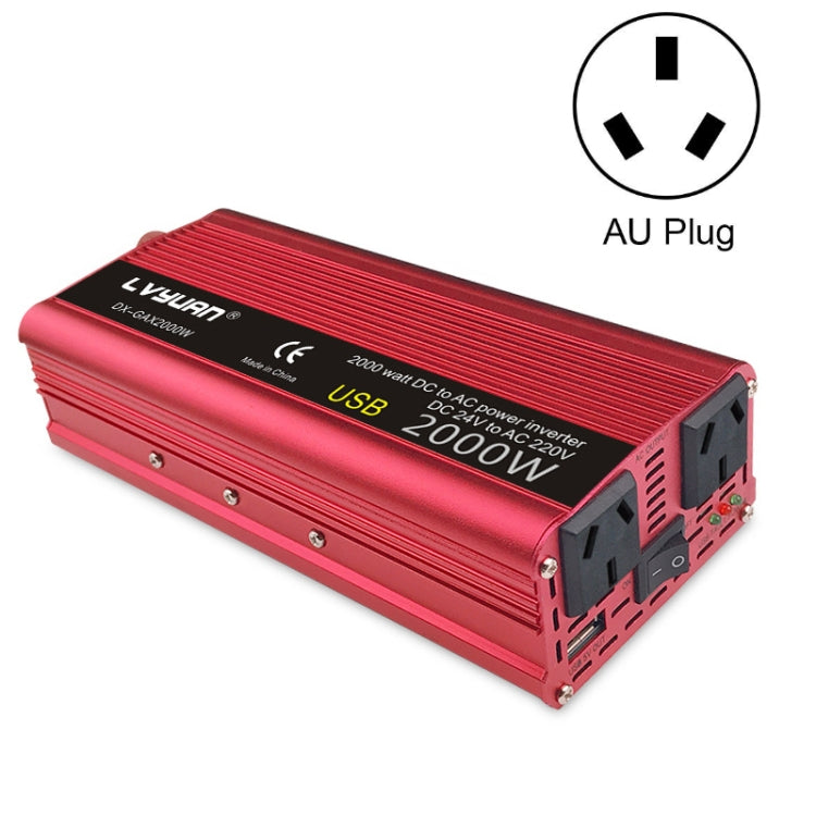 LVYUAN Car Inverter Dual USB Power Converter, 12V to 220V 1500W, 24V to 220V 1500W, 12V to 220V 1500W UK Plug, 12V to 220V 1500W AU Plug, 12V to 110V 1500W US Plug, 12V to 220V 2000W, 24V to 220V 2000W, 12V to 220V 2000W UK Plug, 12V to 220V 2000W AU P...