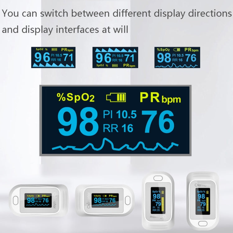JZ-133R Finger Pulse Oximeter Finger-Type Blood Oxygen Saturation Monitor, White
