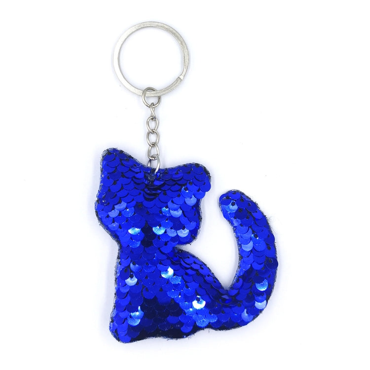 10 PCS PET Sequins Reflective Cat Keychain Bag Car Pendant, Rose Red 11, Pink 3, Green 4, Royal Blue, Sky Blue, White Colorful, Gold, Red