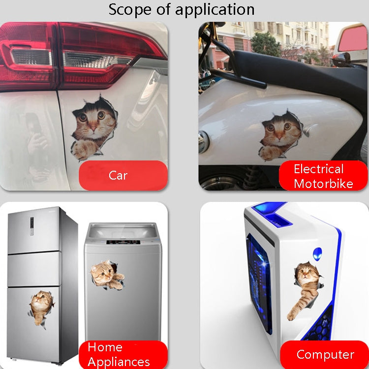 3D Stereo Cat Car Sticker Car Body Scratches And Occlusion Stickers, Style 1 Small, Style 2 Small, Style 3 Small, Style 4 Small, Style 1 Large, Style 2 Large, Style 3 Large, Style 4 Large