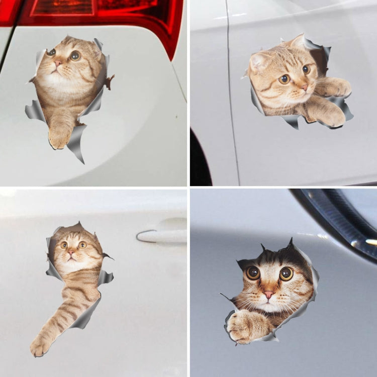 3D Stereo Cat Car Sticker Car Body Scratches And Occlusion Stickers, Style 1 Small, Style 2 Small, Style 3 Small, Style 4 Small, Style 1 Large, Style 2 Large, Style 3 Large, Style 4 Large