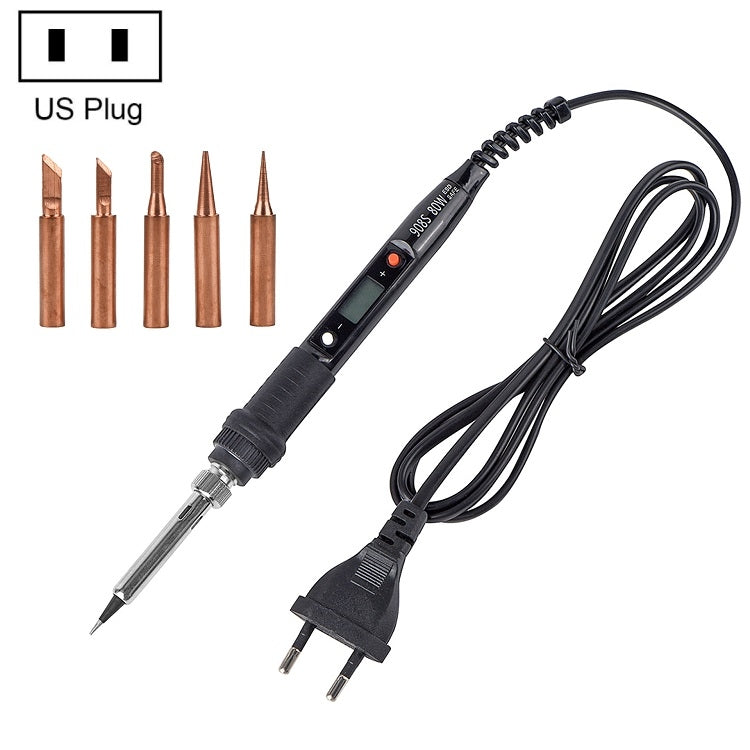 Metallic LCD Temperature Regulating Soldering Iron And Soldering Iron Tip Set Electric Soldering Iron Welding Tool