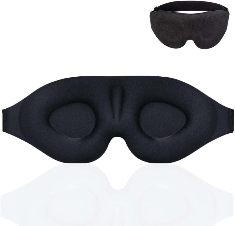 3D Sleeping Eye Mask Memory Foam Men And Women Shading Eye Mask Concave Eye Mask, No Nose Wings Black, No Nose Wings Blue