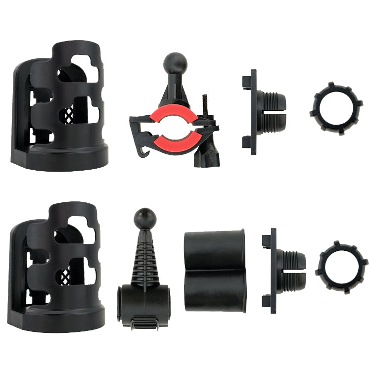 2 PCS SMCP-380 General Riding Cup Rack Motorcycle Bicycle Cup Holder, Rearview Mirror Installation, Handlebar Installation