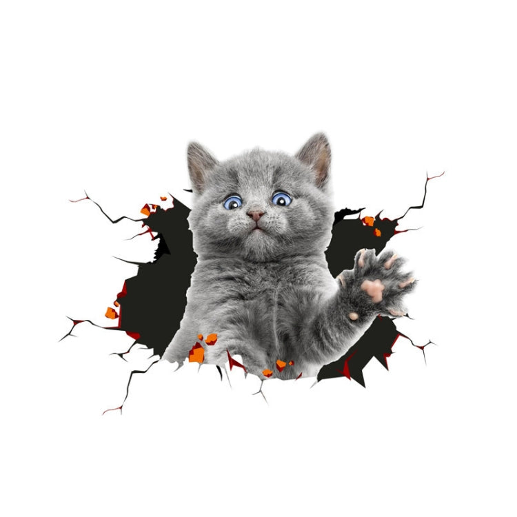 4 PCS 3D Simulation Animal Personality Car Stickers Glass Car Door Scratches Decorative Occlusion Stickers, Dog Head 2, Cat Style 1, Cat Style 2, Cat Style 4, Cat Style 5, Cat Style 6