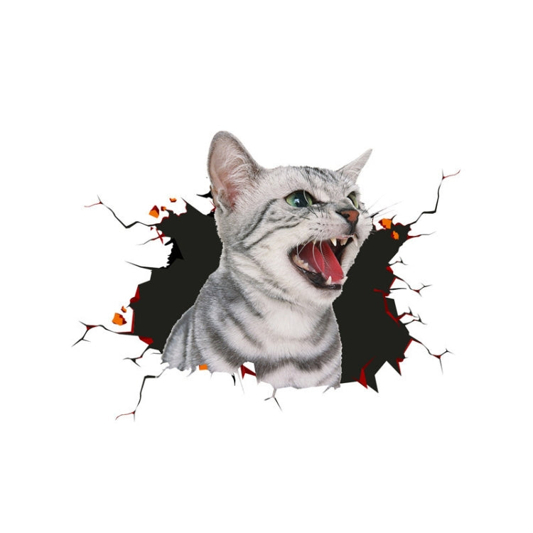 4 PCS 3D Simulation Animal Personality Car Stickers Glass Car Door Scratches Decorative Occlusion Stickers, Dog Head 2, Cat Style 1, Cat Style 2, Cat Style 4, Cat Style 5, Cat Style 6