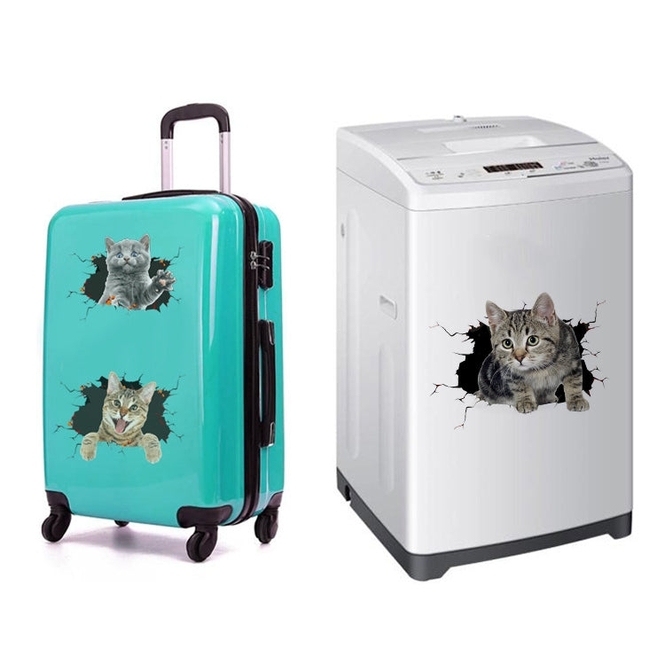 4 PCS 3D Simulation Animal Personality Car Stickers Glass Car Door Scratches Decorative Occlusion Stickers, Dog Head 2, Cat Style 1, Cat Style 2, Cat Style 4, Cat Style 5, Cat Style 6