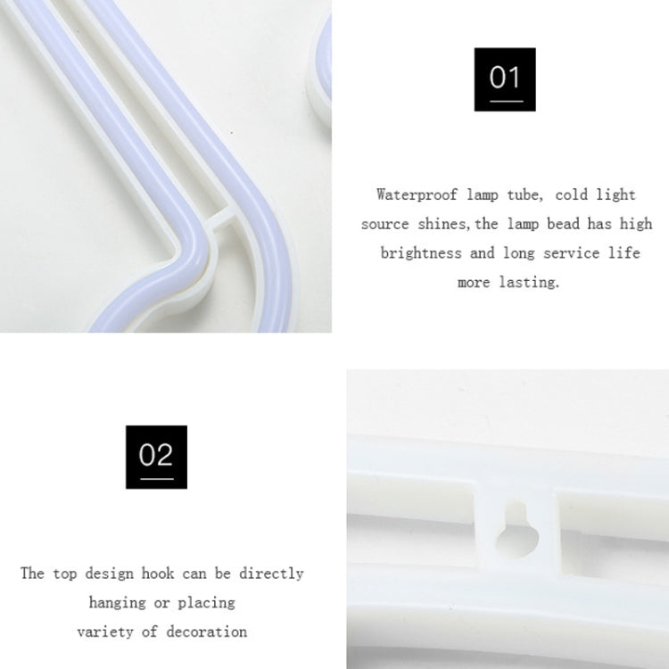 LED Personalized Neon Decorative Light Modeling Light USB Battery Box Dual Purpose, Spec: