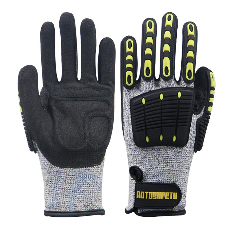 ROTOSAFETY RZT-HFZ20 Shock-Proof Anti-Smashing Anti-Cutting Anti-Collision Gloves TPR Mechanical Maintenance Fire Rescue Miners Mining Anti-Stab Gloves, M, L, XL