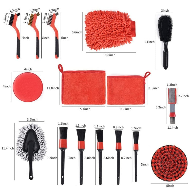 Car Wash Cleaning Brush Electric Drill Brush Head Cleaning Brush Tire Cleaning Brush, 19 in 1