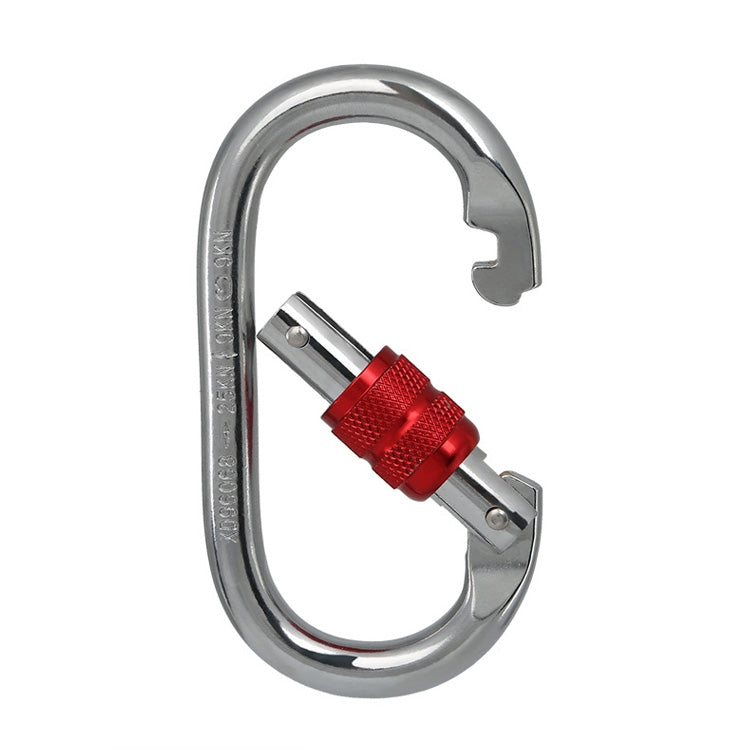 XINDA XDQ96068 Outdoor Equipment Climbing Main Lock Carabiner O-Shaped Steel Lock Wire Buckle Lock