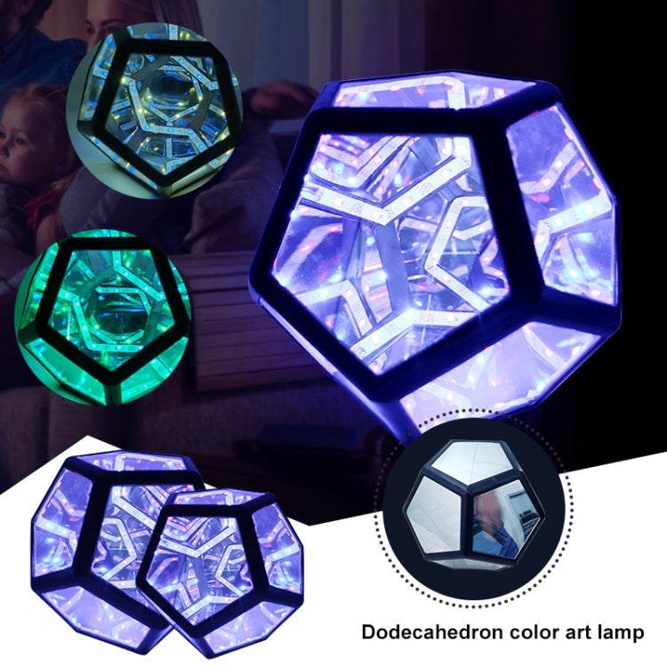 Cool Infinite Dodecahedron Colorful Night Light Art Deco Light, 20x20x20cm