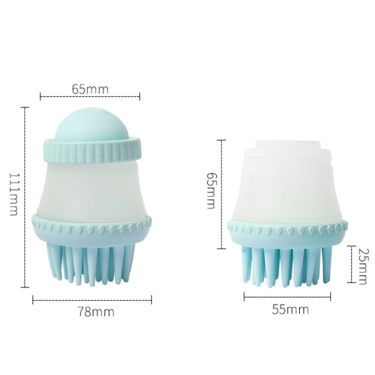 92645 Pet Supplies Round Dog Bathing Massage Brush, Light Gray, Navy, Mint Green, Pink, Rose Red