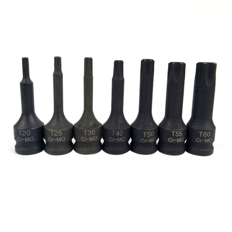 7 PCS / Set 3/8 Inch Pneumatic Pressure Batch Socket Set Tool, 7089 H Type, 7093 T Type, 7092 M Type