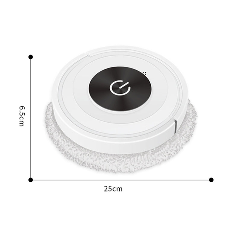 K777 Automatic Smart Sweeping Machine Dry Wet Two-Purpose Mopping Machine Imitation Artificial Rubber, Piano Black, Elegant White