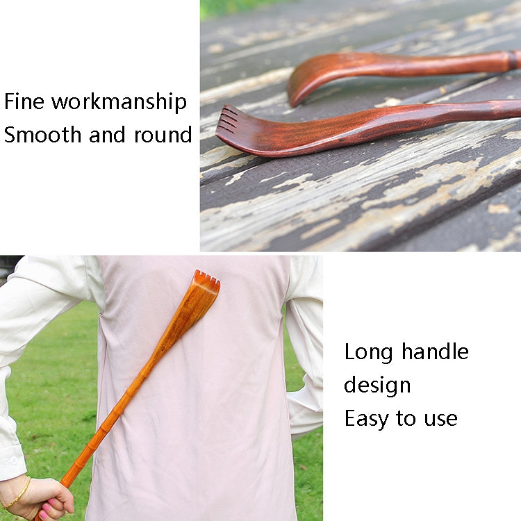 BQR01 Back Scratcher Long Handle Wooden Massage Scratcher, Style:, Round Red, Round Nature Color, Square Red, Square Nature Color, Bamboo Section Red, Bamboo Section Nature Color, Dual-use, Small Hand