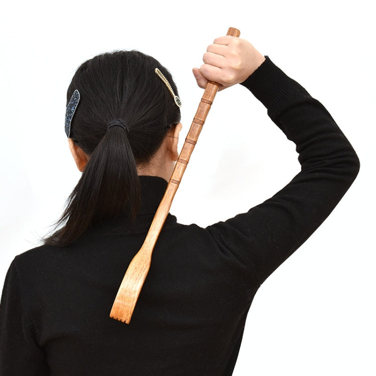 BQR01 Back Scratcher Long Handle Wooden Massage Scratcher, Style:, Round Red, Round Nature Color, Square Red, Square Nature Color, Bamboo Section Red, Bamboo Section Nature Color, Dual-use, Small Hand