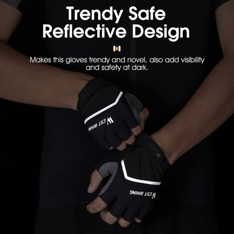 WEST BIKING YP0211222 Bicycle Riding Shock-Absorbing Half-Finger Gloves