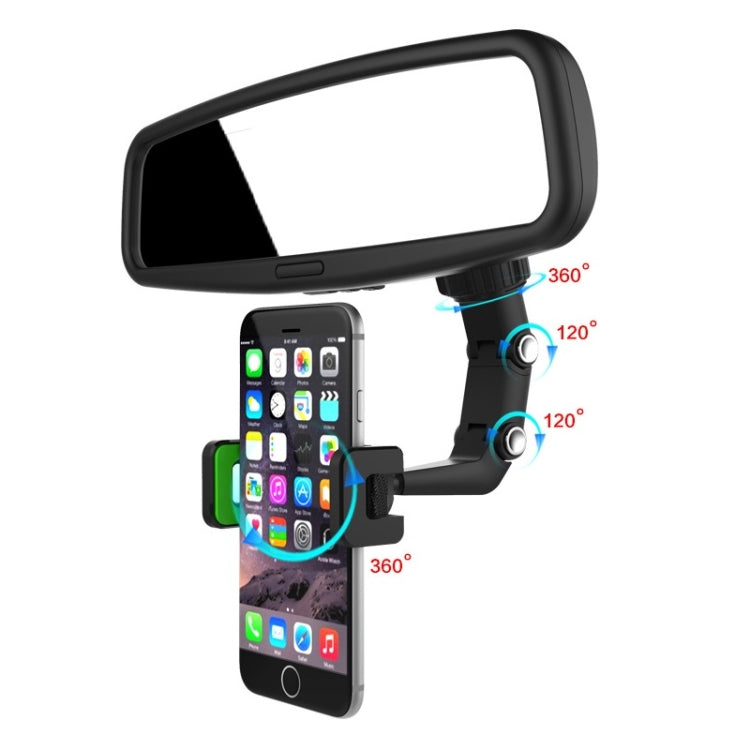 Multifunctional Vehicle-mounted Video Shooting Rearview Mirror Bracket, Green, Grey